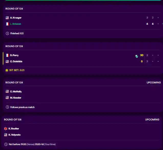 wta cincinnati jueves13 agosto 2026 tiroalpalo