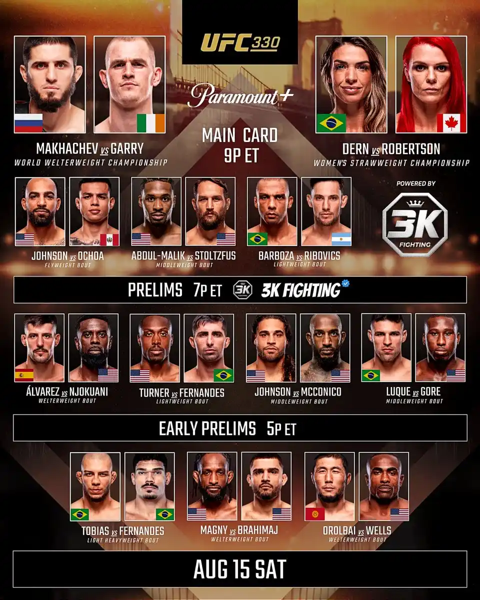ufc 330 makhachev garry cartelera 2026